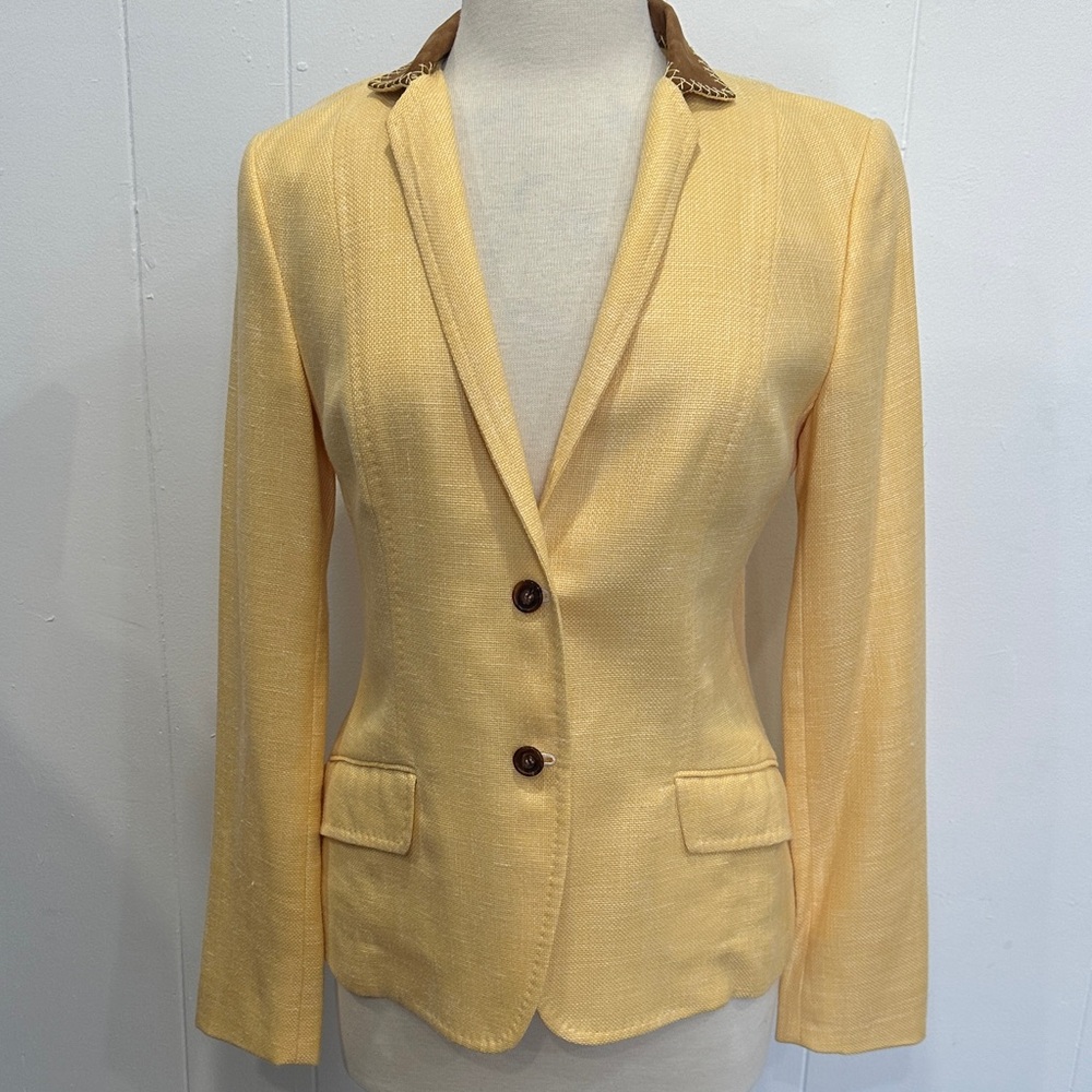 Kiton Napoli women’s yellow jacket size 44